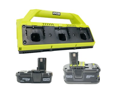 Ryobi 18-Volt Super Charger Kit with 2 Batteries - P1820 =(P135+P107+P108)