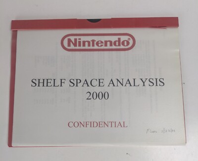 2000 NOA Nintendo Gameboy N64 Internal Store Display Shelf Space Analysis Employ