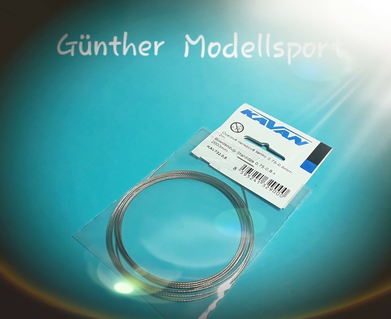 Kavan Bowdenzug-Stahllitze 0,75-0,8 X 2000mm, 1,25â¬/1m, Kav732.0,8 GÃ¼-Modellsp.