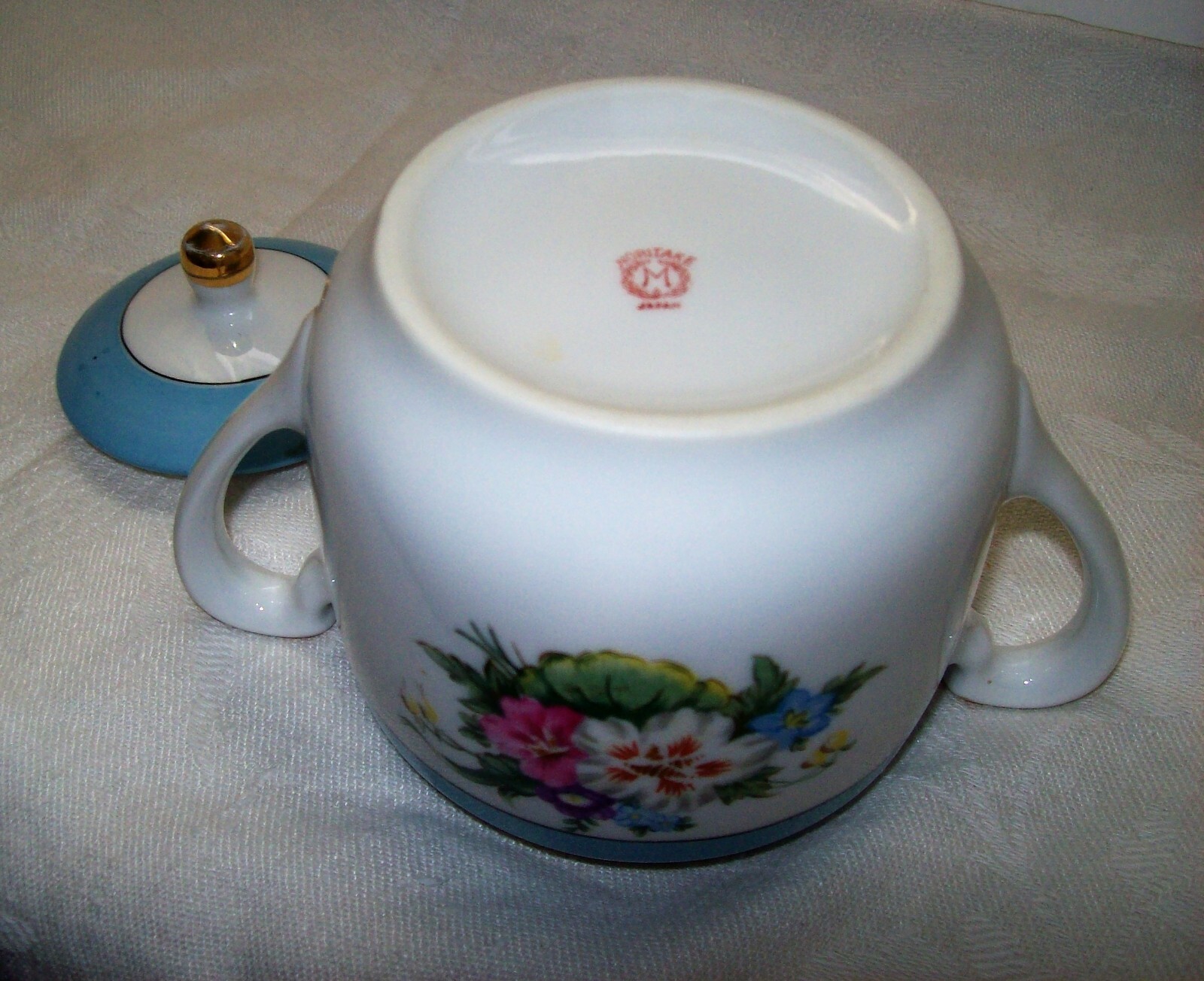 Noritake Sugar Bowl w/ Lid  floral design  antique MINT CONDITION