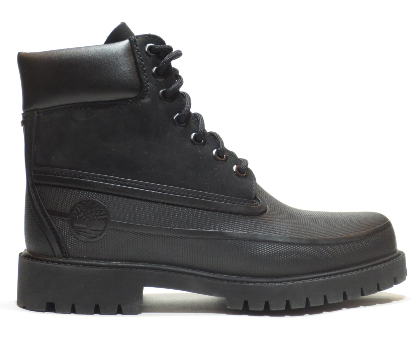 Мужские 6-дюймовые кожаные водонепроницаемые ботинки Timberland Heritage с черным резиновым носком A5QUC