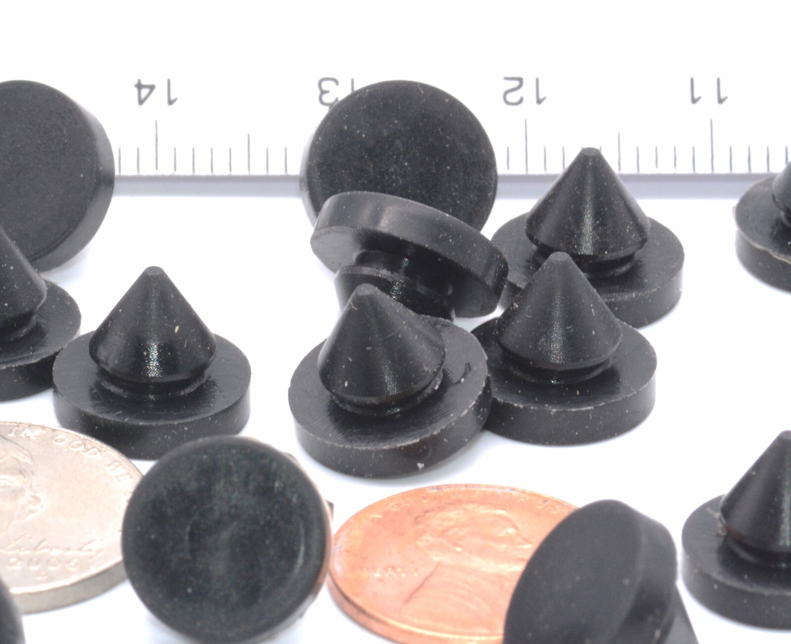 Universal 1/4" Rubber Push-In Feet  Fits 1/4" Hole w 1/2" OD & 1/8" Thick Height