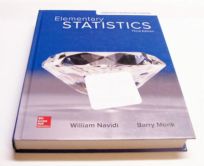 NEW  Elementary Statistics  by Navidi, Monk, 3rd Instructor's  Edition 3e