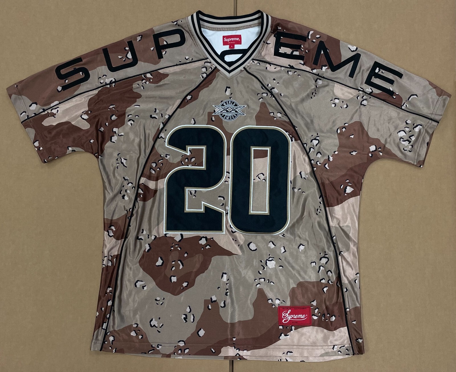 美品　supreme 20AW Paneled Football Jersey $_57.JPG?set_id=880000500F