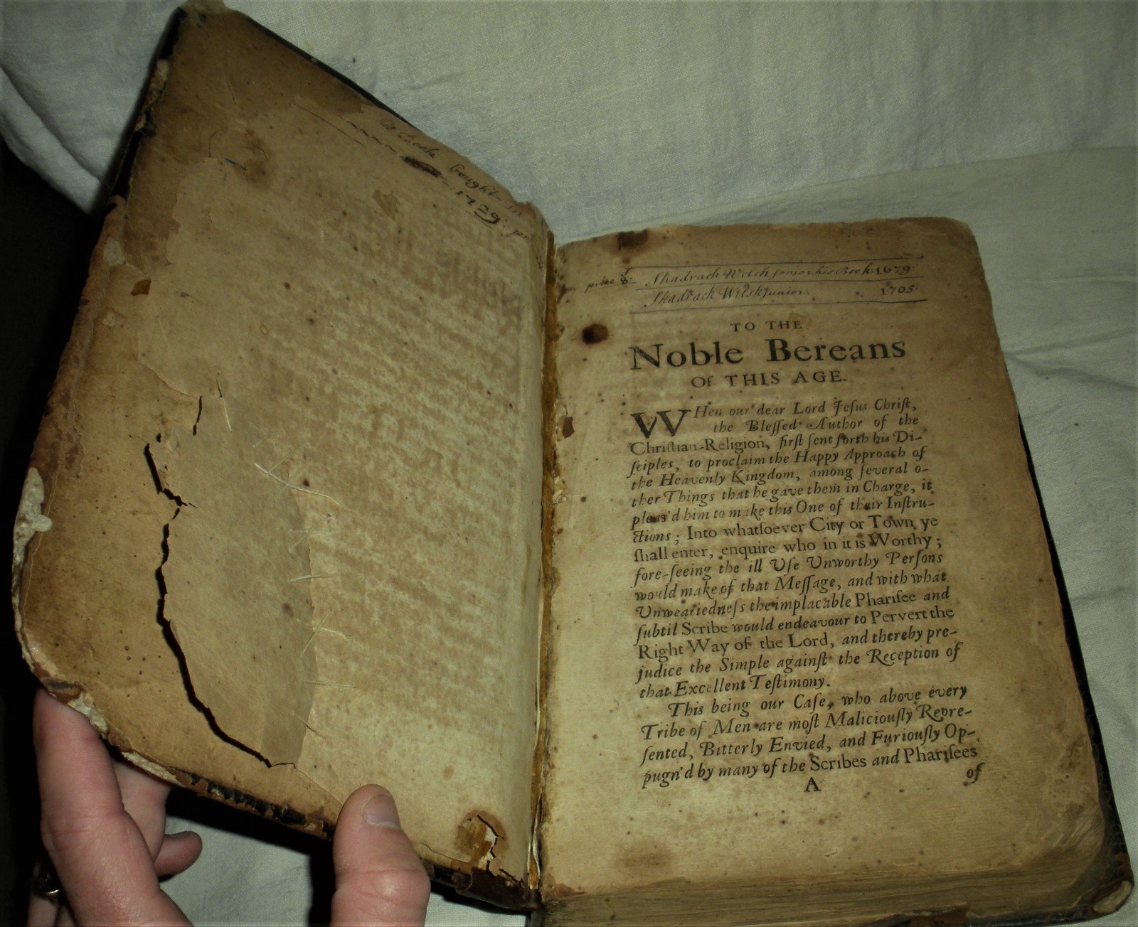 1674 CHRISTIAN QUAKER WILLIAM PENN OWNED ORIGINAL LAND SETTLER PENNSYLVANIA vafo