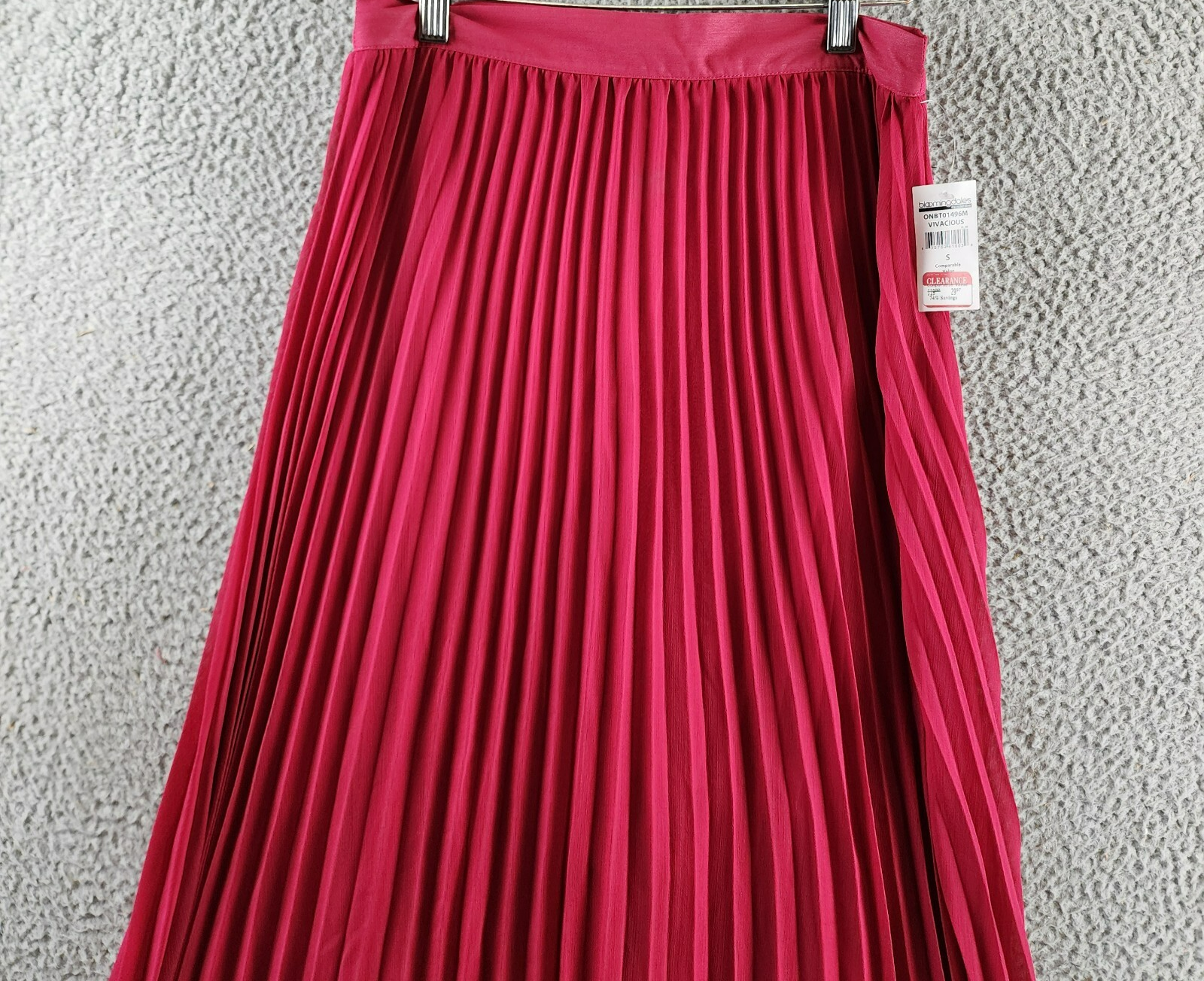 Adrienne Landau Onyx Pleated Skirt Women's S Vivacious Solid Back Zip Closure - Picture 3 of 15