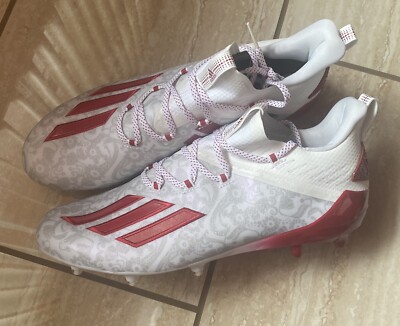 Adidas Adizero Reign Young King Football Cleats Floral White/Red FU6708 Size 8.5