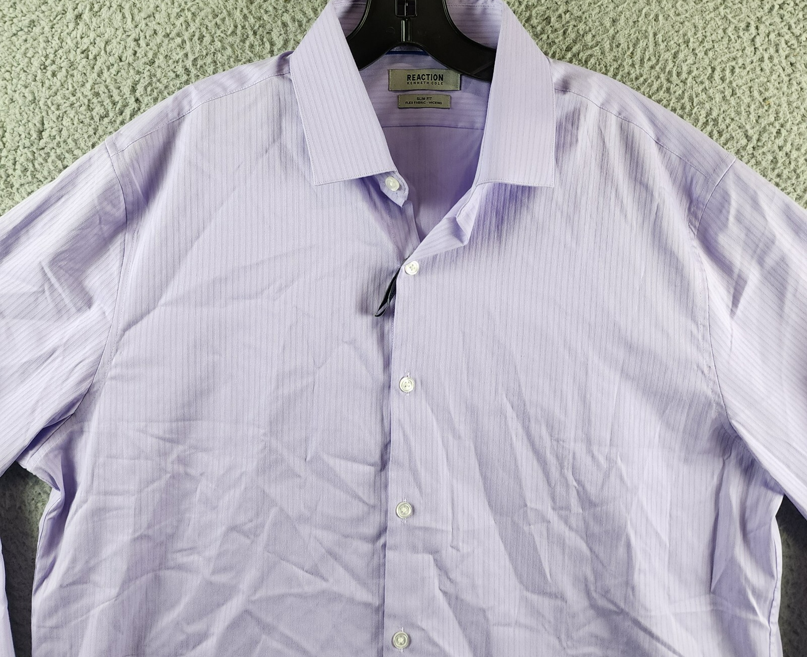 Kenneth Cole Reaction Techni-Cole Slim Fit Flex Dress Shirt Men's XL 36/37 17 - Picture 4 of 14