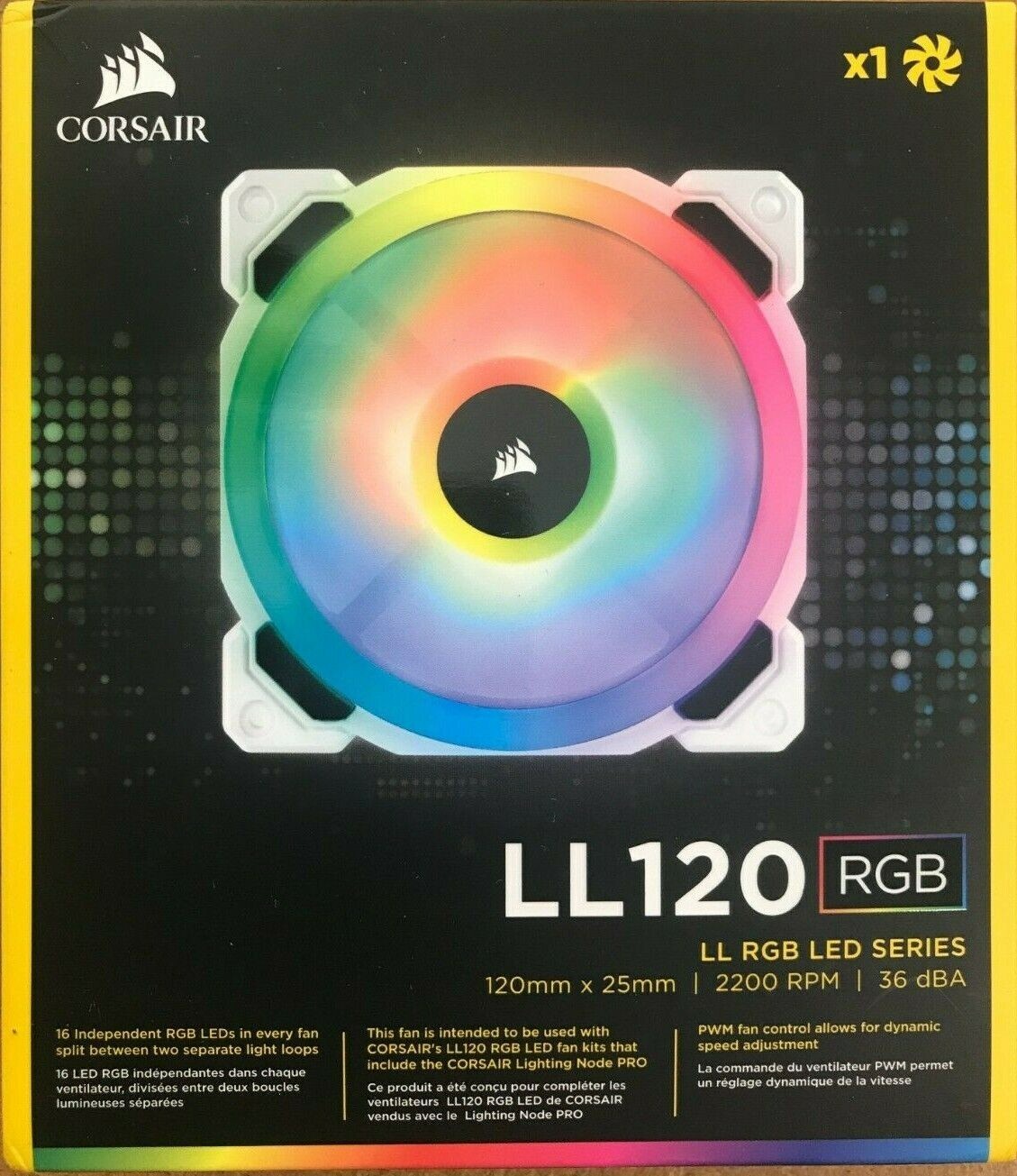 Corsair CO-9050091-WW LL120 RGB 120mm Dual Light Loop Fan