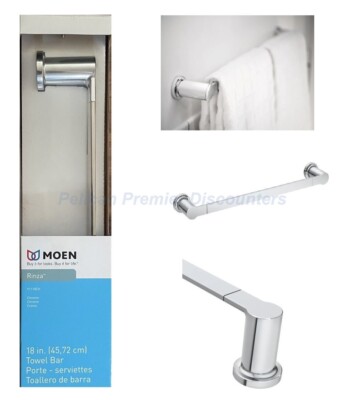 Moen 18'' Inch Chrome Towel Bar Rinza Wall Mount Y1124CH - NEW