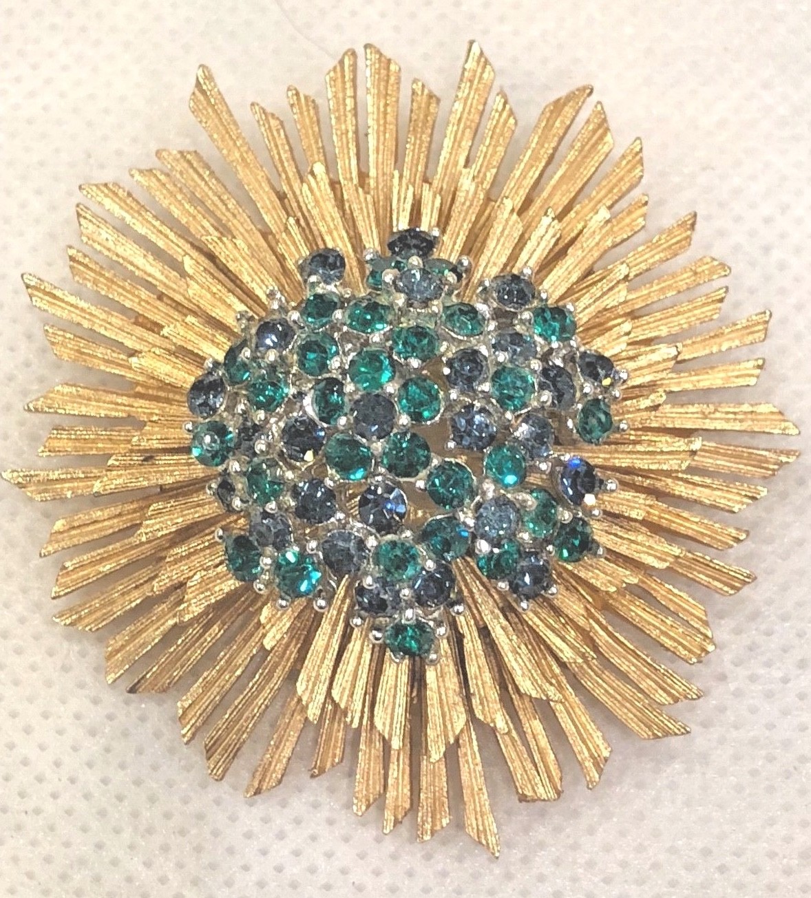 VINTAGE MARBOUX BY MARCEL BOUCHER GOLD TONE CRYSTAL STARBUST VINTAGE MARBOUX BY MARCEL BOUCHER GOLD TONE CRYSTAL STARBUST