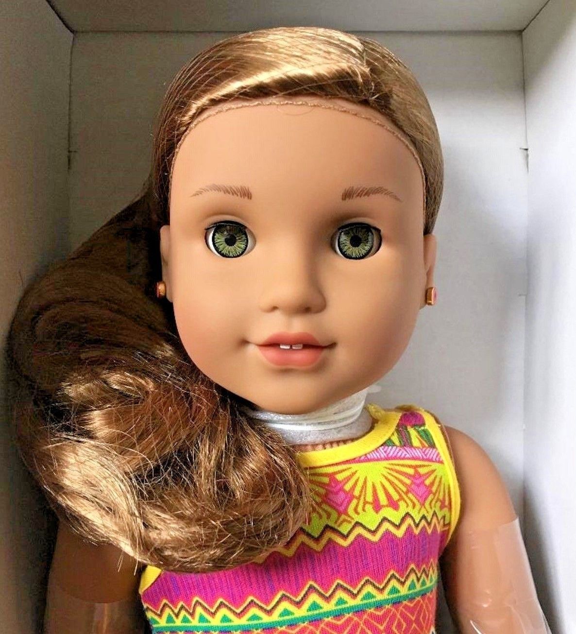 American Girl Lea Clark Doll New Book Messenger Bag Compass Necklace