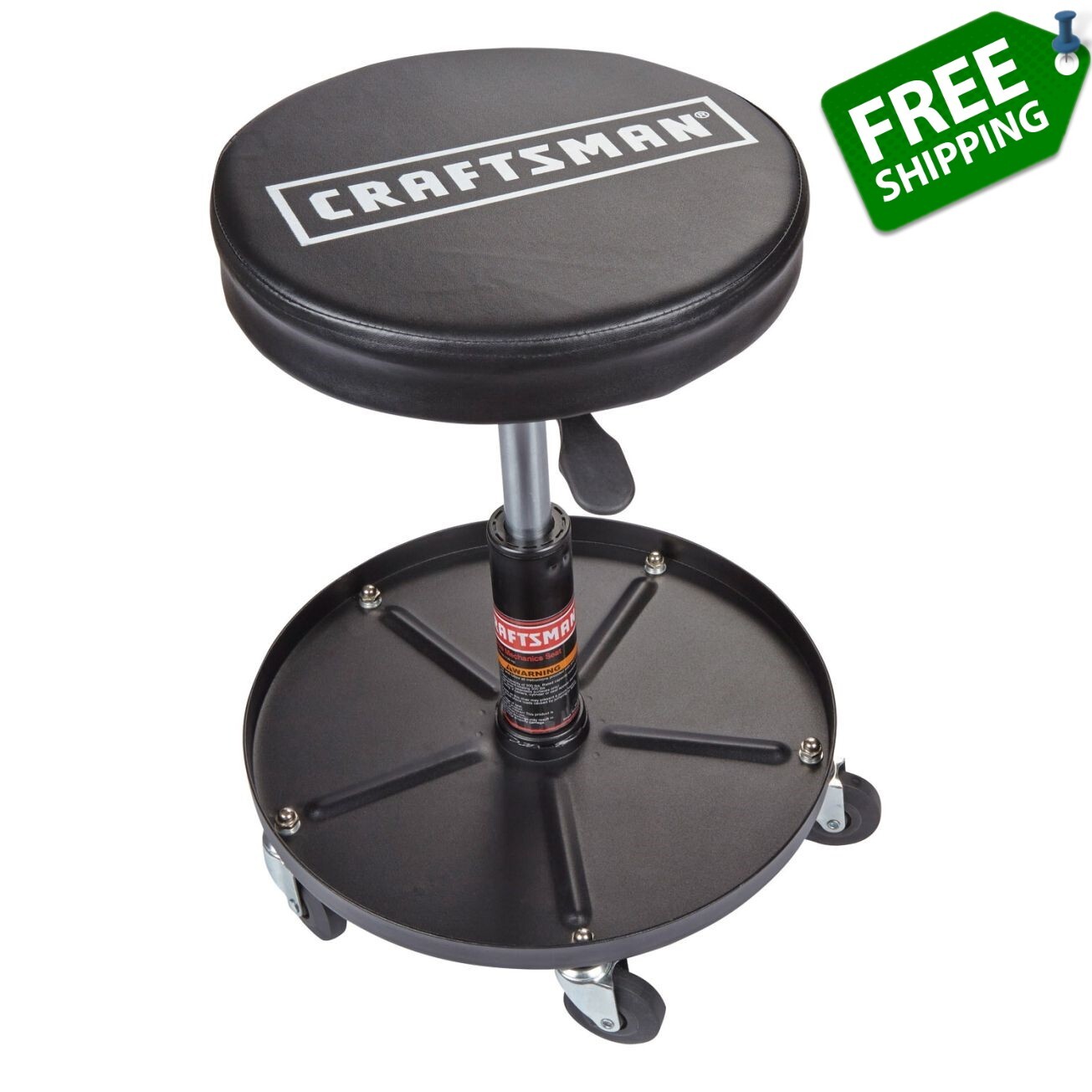 Craftsman Adjustable Height Pneumatic Swivel Seat Mechanic s Garage Tool eBay