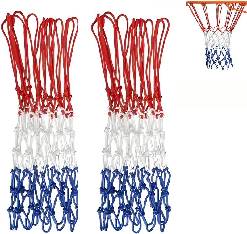 2 Pack Basketball Net Replacement, 2024 Upgrade Thick Professional Basketball Ne