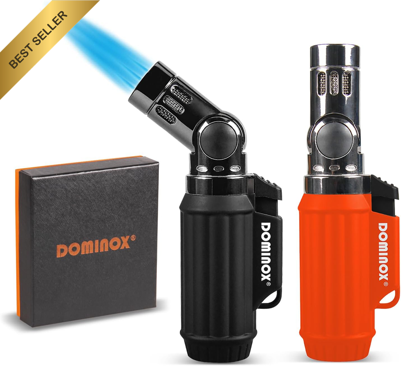 2 Pack Torch Lighters,4 Jet Flame Butane Lighter,Refillable Windproof Lighter fo