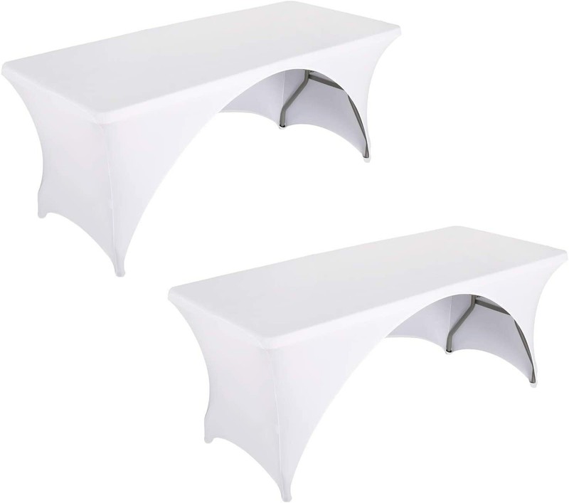 S For 6 Foot Folding Tables, Open Back, Spandex/stretch