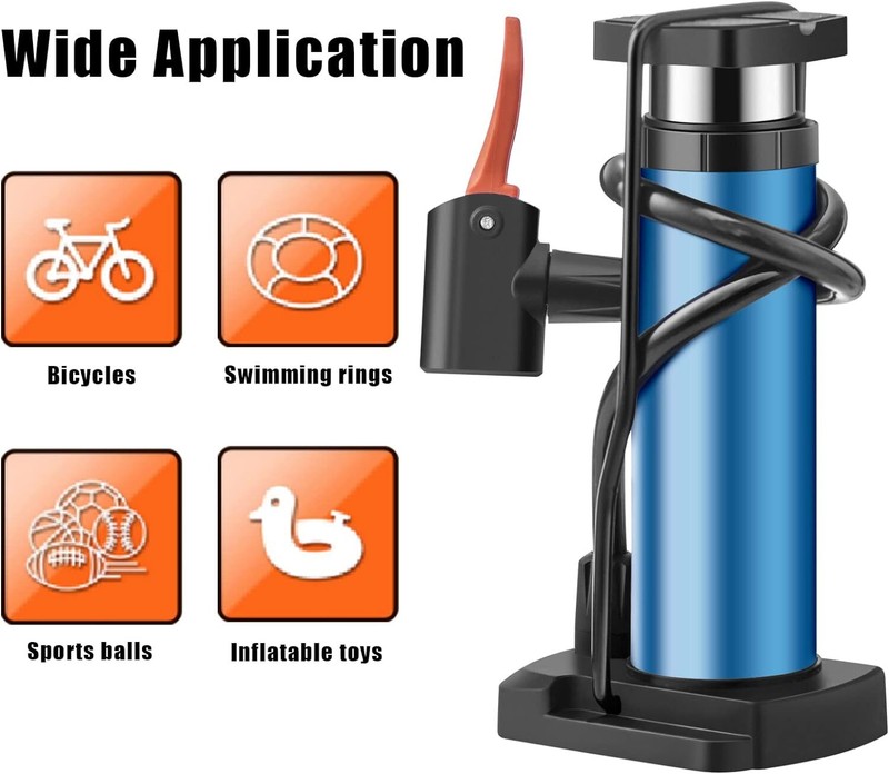 Bike Pump Portable, Mini Bicycle Pump, 120 PSI Hand Air Pumps with Presta and Sc