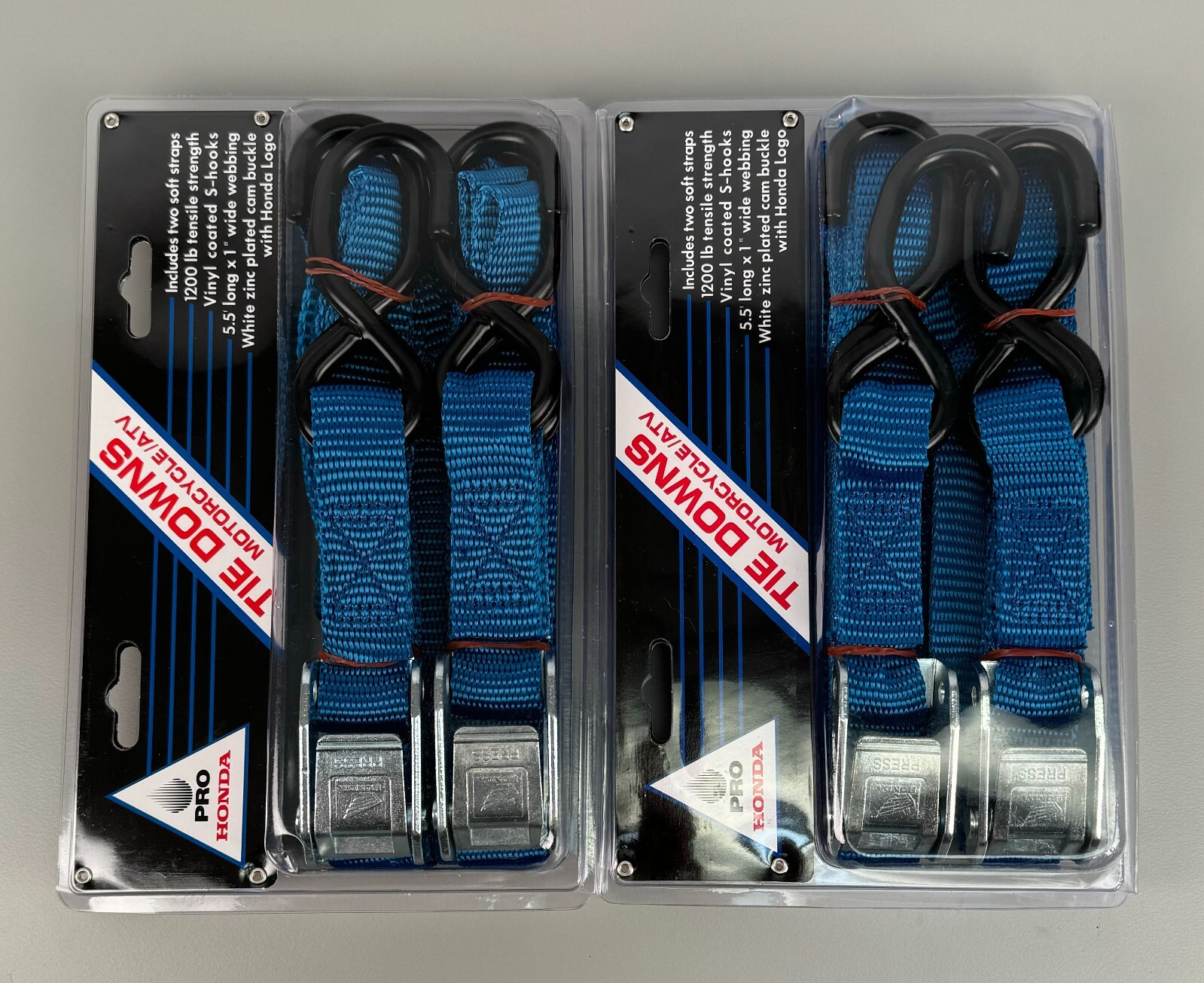Honda Tie Down Set with Straps, Blue, 09L00-YXB-10TDL, 2