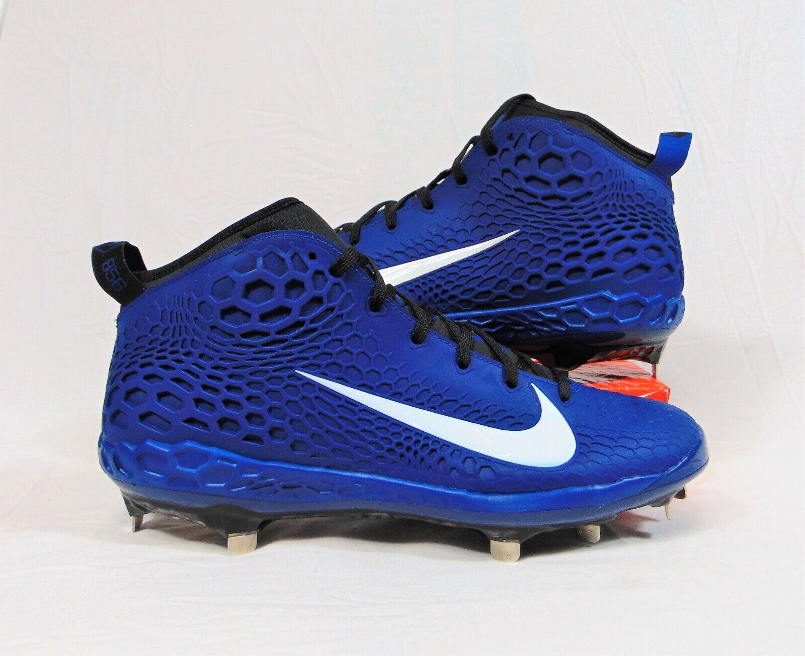 Nike Force Zoom Trout 5 Mid Blue & Black Baseball Cleats Sz Nike Force Zoom Trout 5 Mid Blue & Black Baseball Cleats Sz