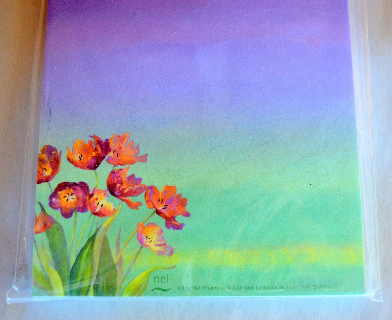 New LEANIN' TREE Inspirational Note Pad Seize the Day Purple Floral #SNP63017