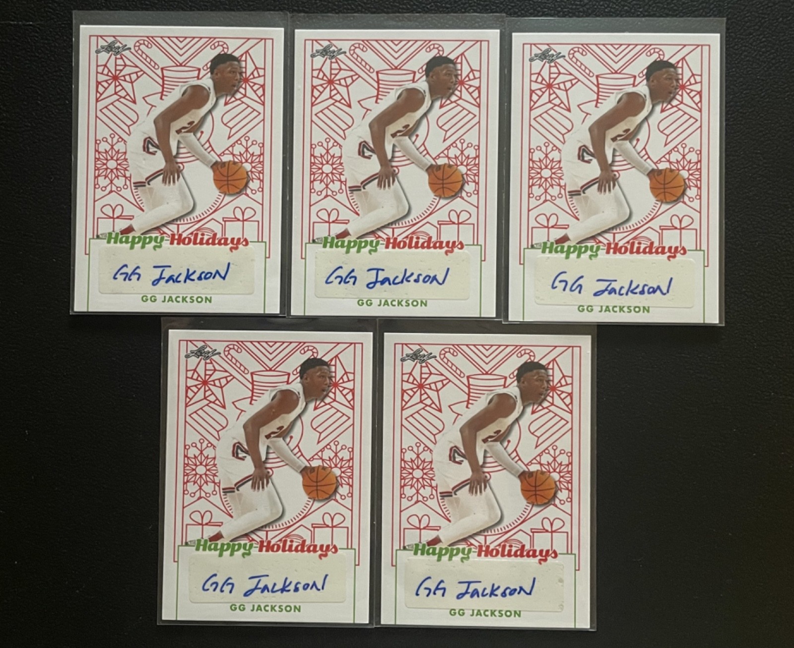 2023 Leaf Happy Holidays #GG1 GG Jackson Auto Autograph RC Rookie Lot Of 5 #15