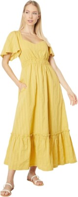 Lost + Wander Sweet Like Honey Maxi Dress, Sz M- Yellow