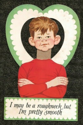 Vintage EXTRA LARGE CARRINGTON G Valentine MAYBE A ROUGH NECK - SANDPAPER NECK!