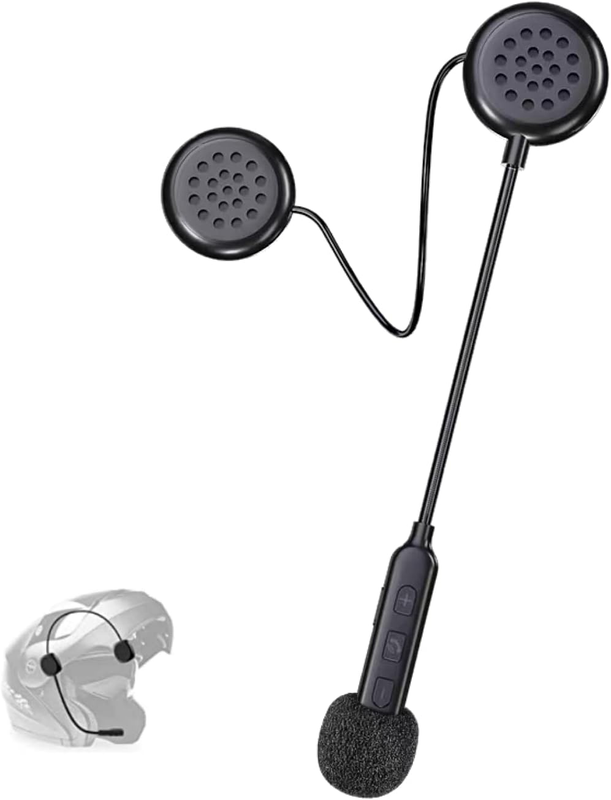 Khptop Motorcycle Helmet Bluetooth Headset,Sking Earphone,CVC Noise Cancellation Stereo Music Automatic Answering,90 Hours Playing Time High Sound Ultra-Thin Headset Black - View #8