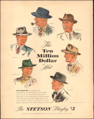完全ミント 40s vintage stetson Play boy 1/4 完全ミント 40s vintage stetson Play boy 1/4