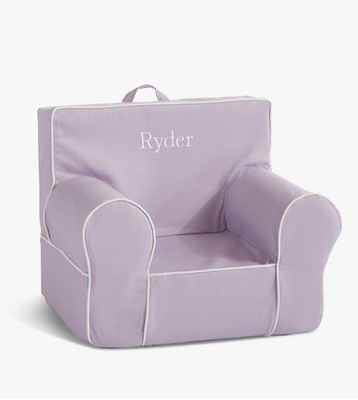 Pottery Barn  MY First Anywhere Chair Slipcover  Lavender White Piping NEW