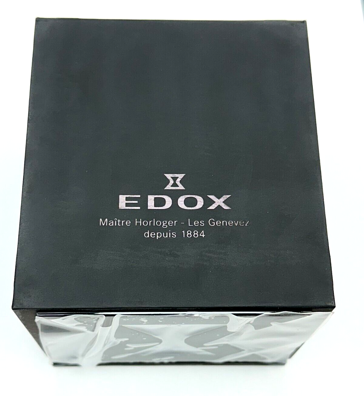 Pre-owned Edox 80094 3nm Bu1 Chronorally 1 Automatic Blue Dial Swiss Men's Watch Warranty