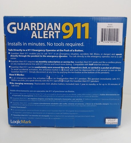 Guardian Alert 911 personal emergency response system Phone Medical No FEES