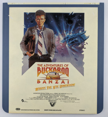 The Adventures of Buckaroo Banzai Across 8th Dimension CED Video Disc Artwork