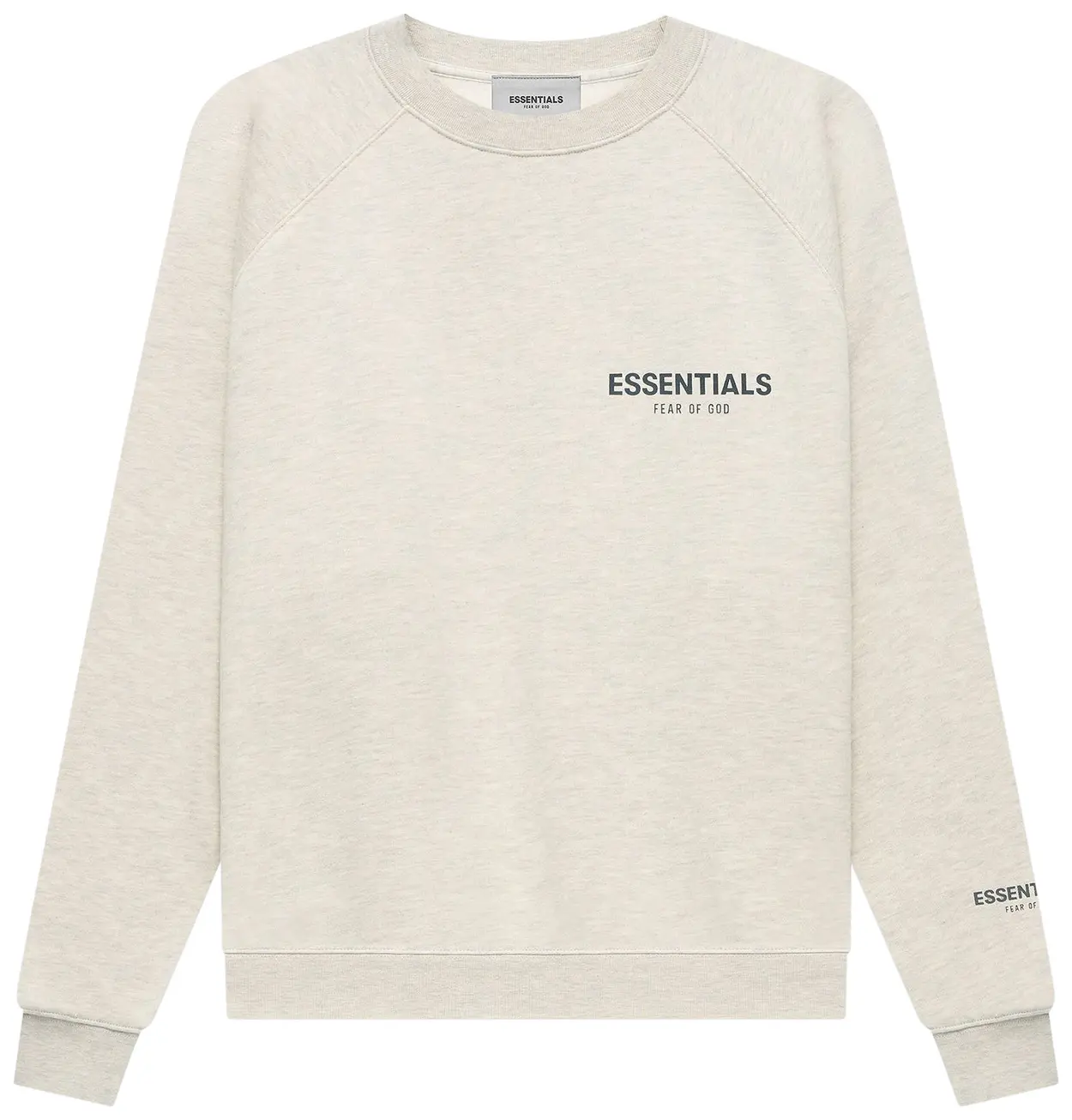 Пуловер Fear of God Essentials с круглым вырезом светло-овсяного цвета (FW21) Мужские размеры