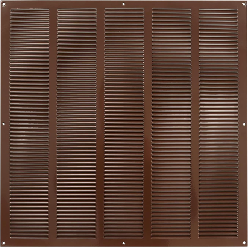 Brown Metal Air Vent Grille 500mm x 500mm With Insect Mesh