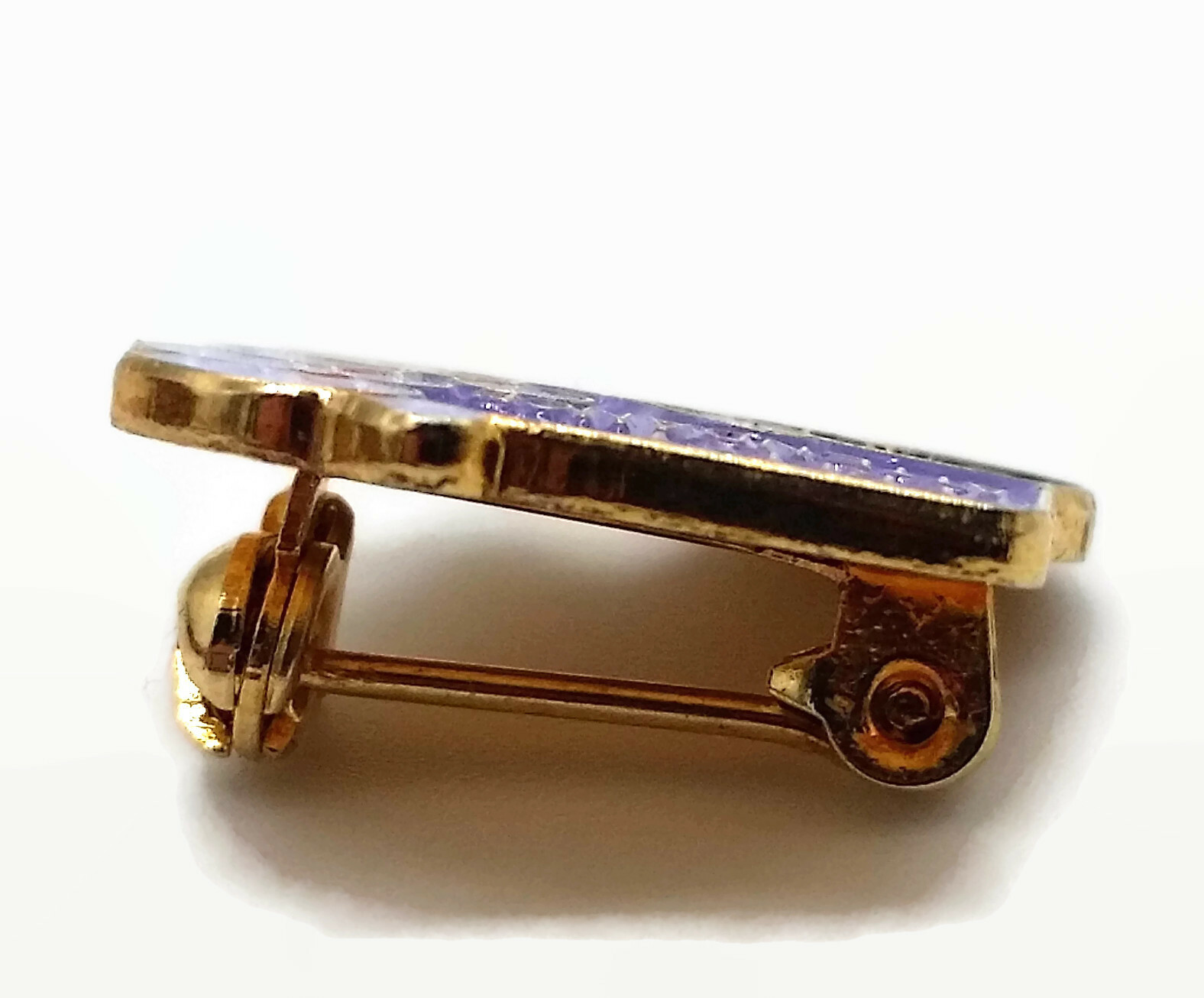 Bowling Pin Perfect Attendance Sport Gold Tone Brooch Pin