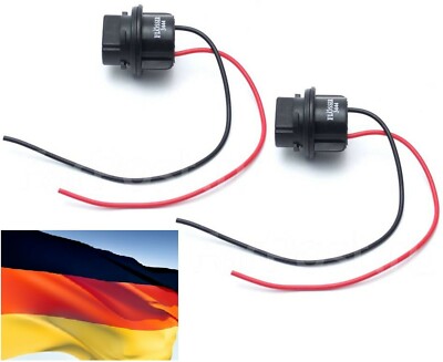 Flosser Wire Harness 3444 Female Socket 3156 Two Harness DRL Bulb Light Lamp Fit