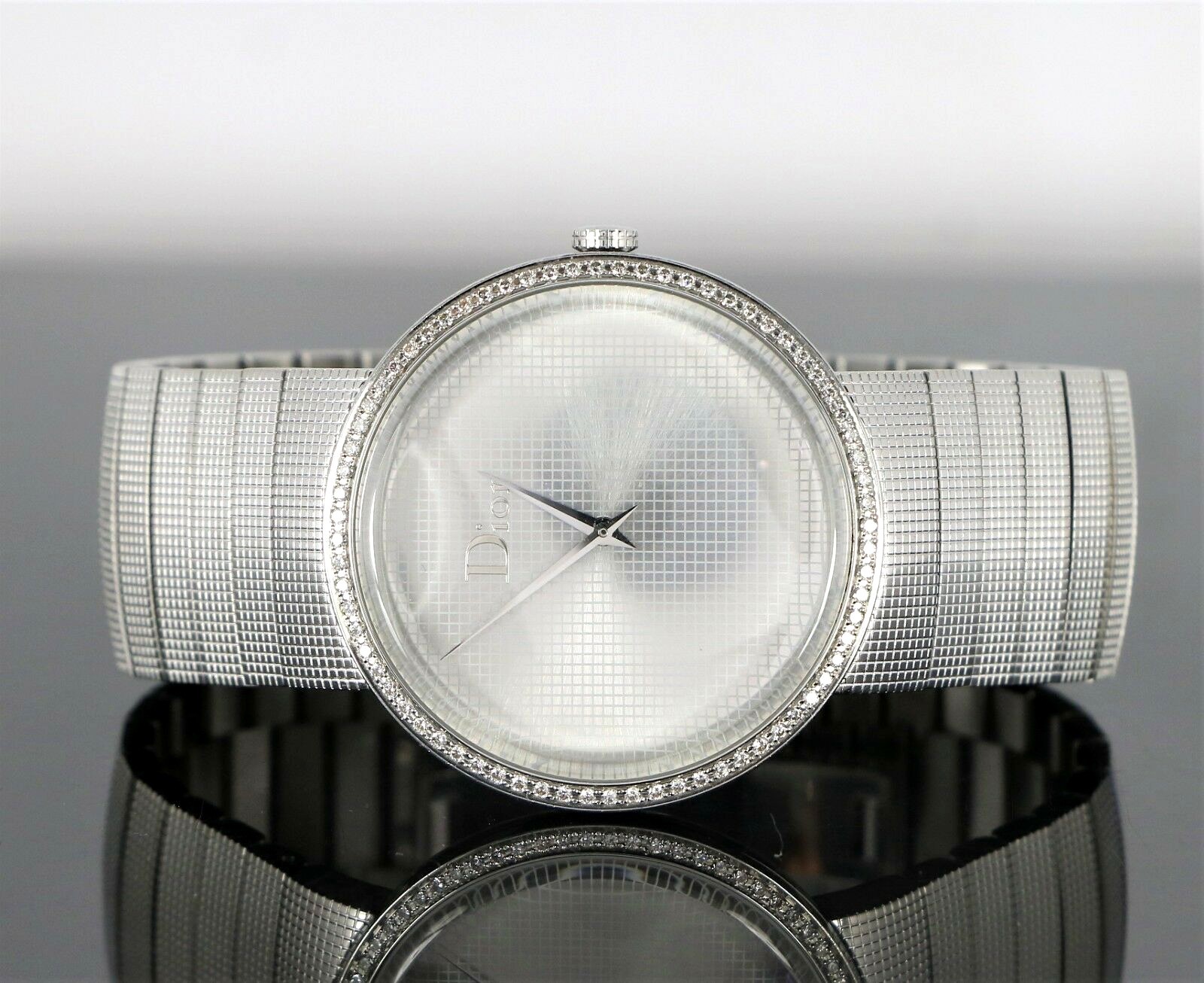 $5,600 Christian Dior La D De Steel Diamond Bezel 38mm $5,600 Christian Dior La D De Steel Diamond Bezel 38mm