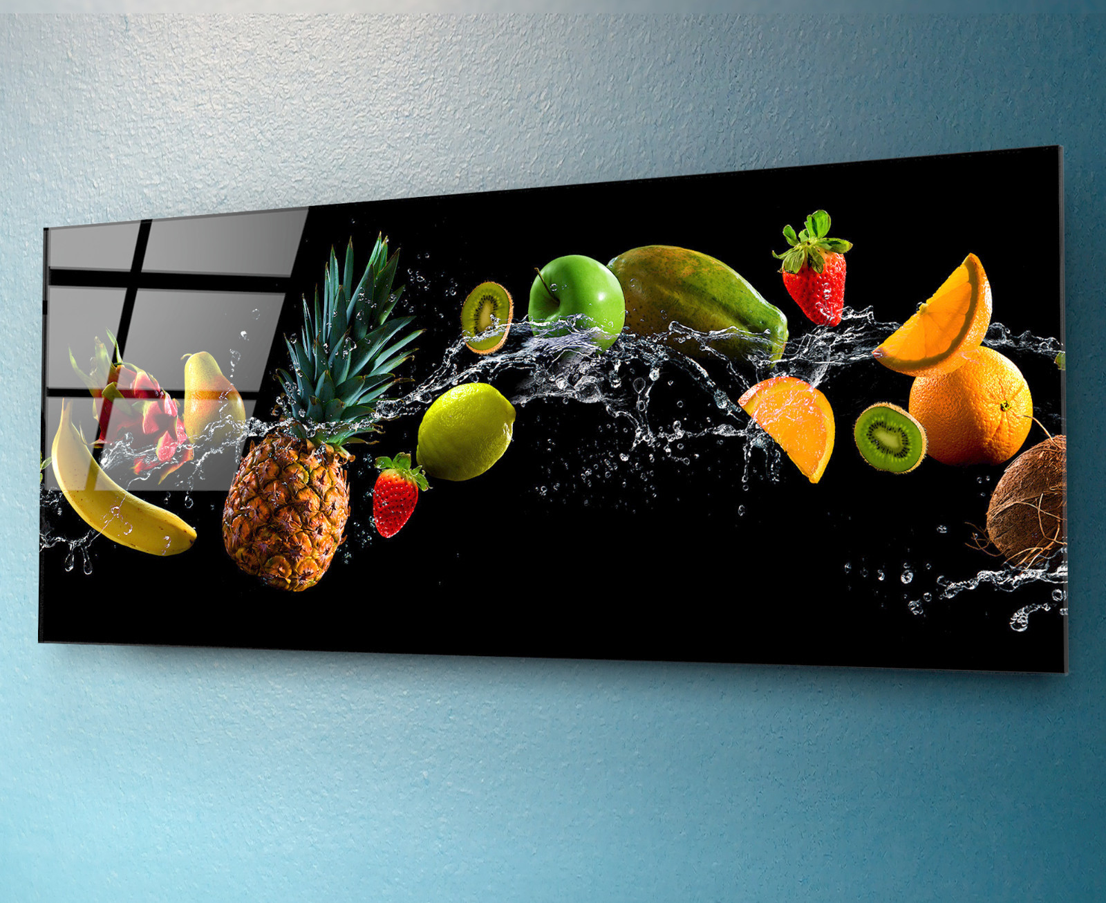 Glasbild Wandbild gehärteres Glas Kunstdruck Deko Bild auf Glas 125 x 50 cm