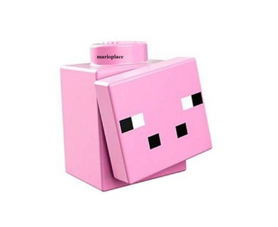 lego minecraft 21105 - micromob pig - original lego printed face