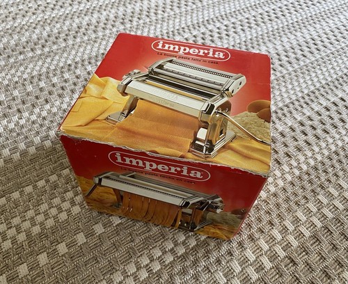 new IMPERIA Italy 150 Pasta Maker Steel Noodle Machine Fettuccine + Tagliatelle