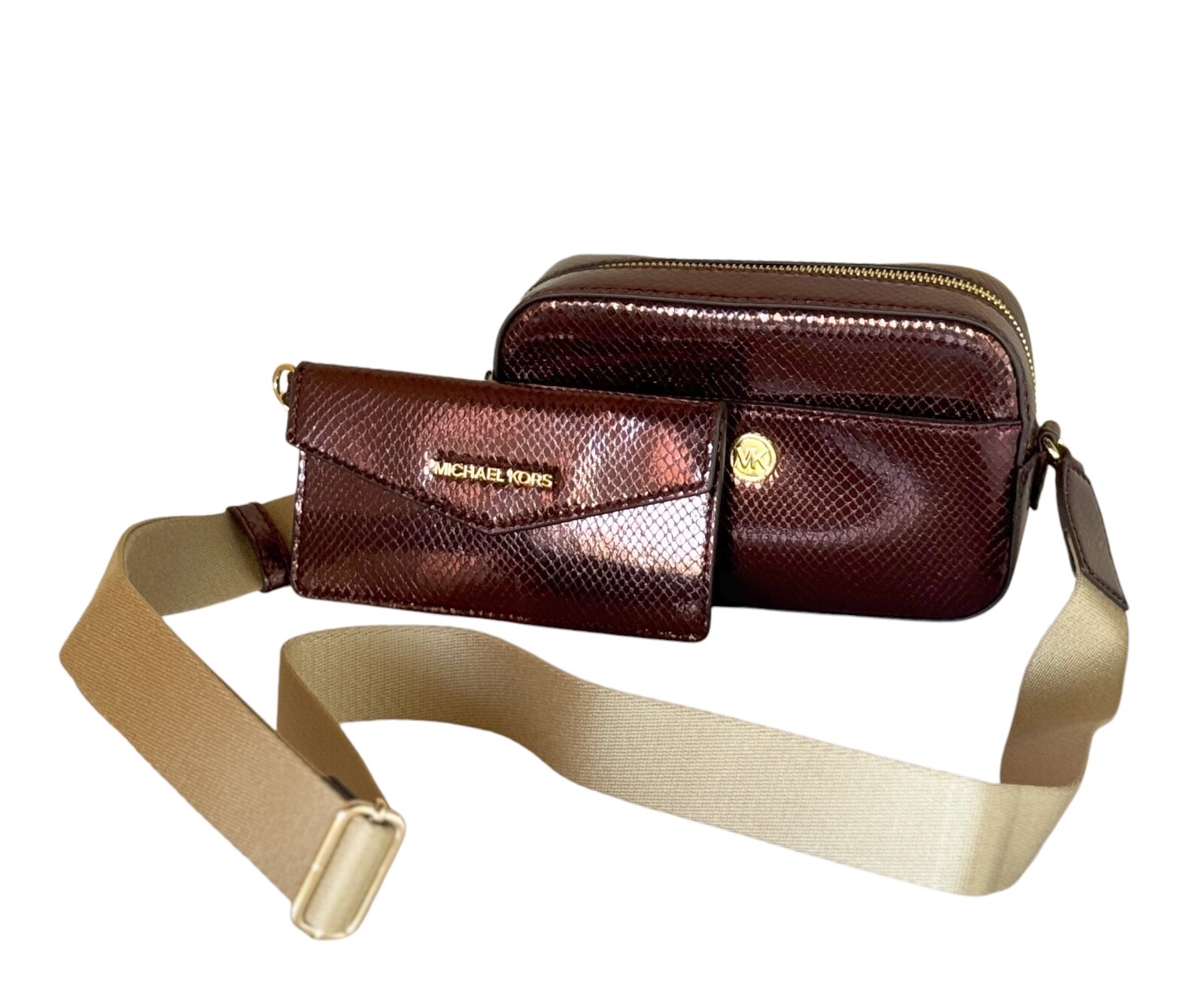 MICHAEL KORS MAISIE 2 IN 1 SMALL CAMERA CROSSBODY BAG EXOTIC MICHAEL KORS MAISIE 2 IN 1 SMALL CAMERA CROSSBODY BAG EXOTIC