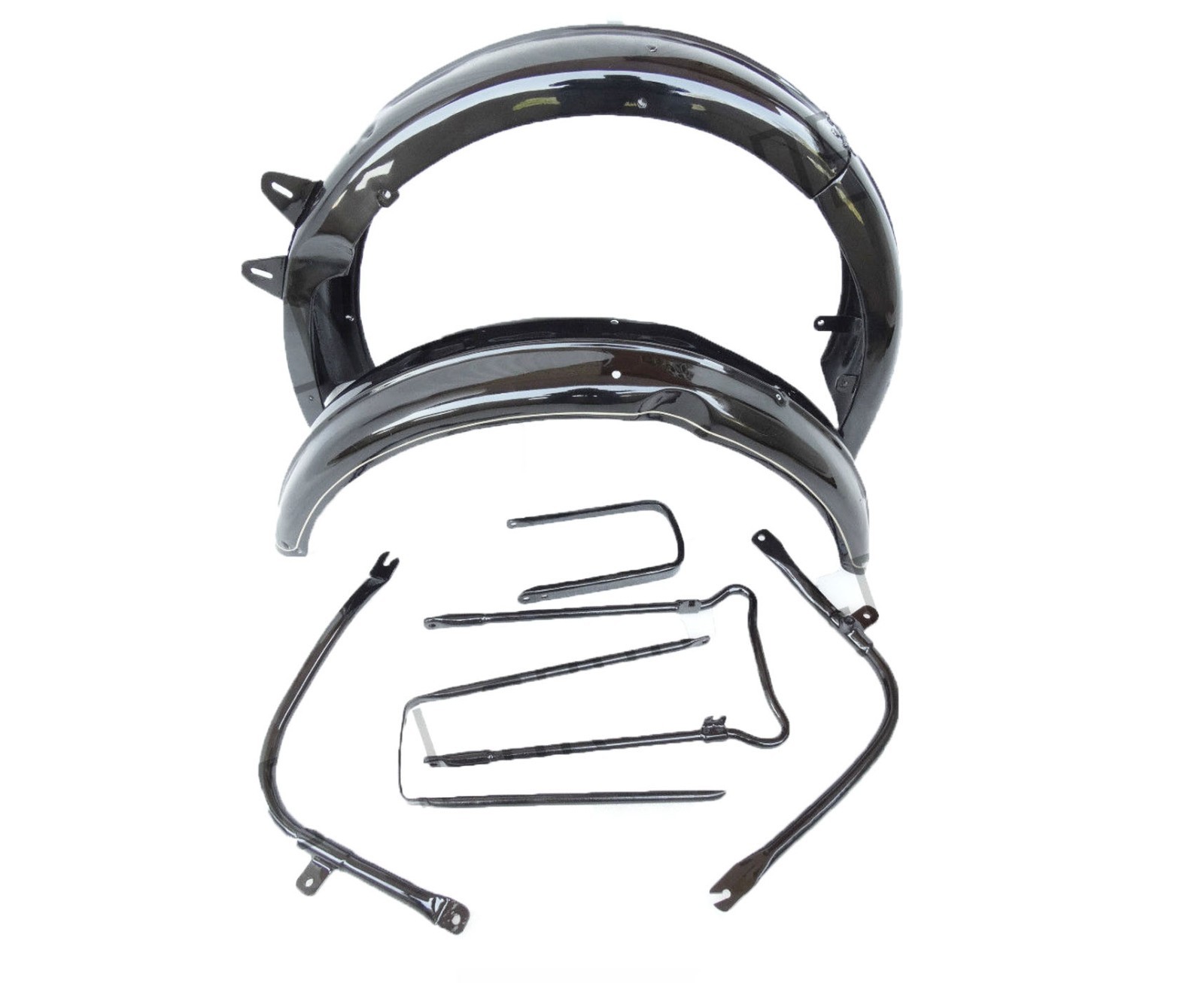 New BSA B31 B33 Plunger Model Front & Rear Mudguard Set Black Painted 