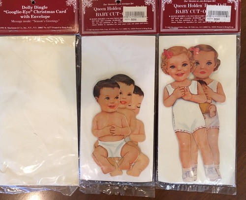 Queen Holden Paper Doll Baby Cutout Sets Dolly Dingle Googlie-Eye Christmas Card