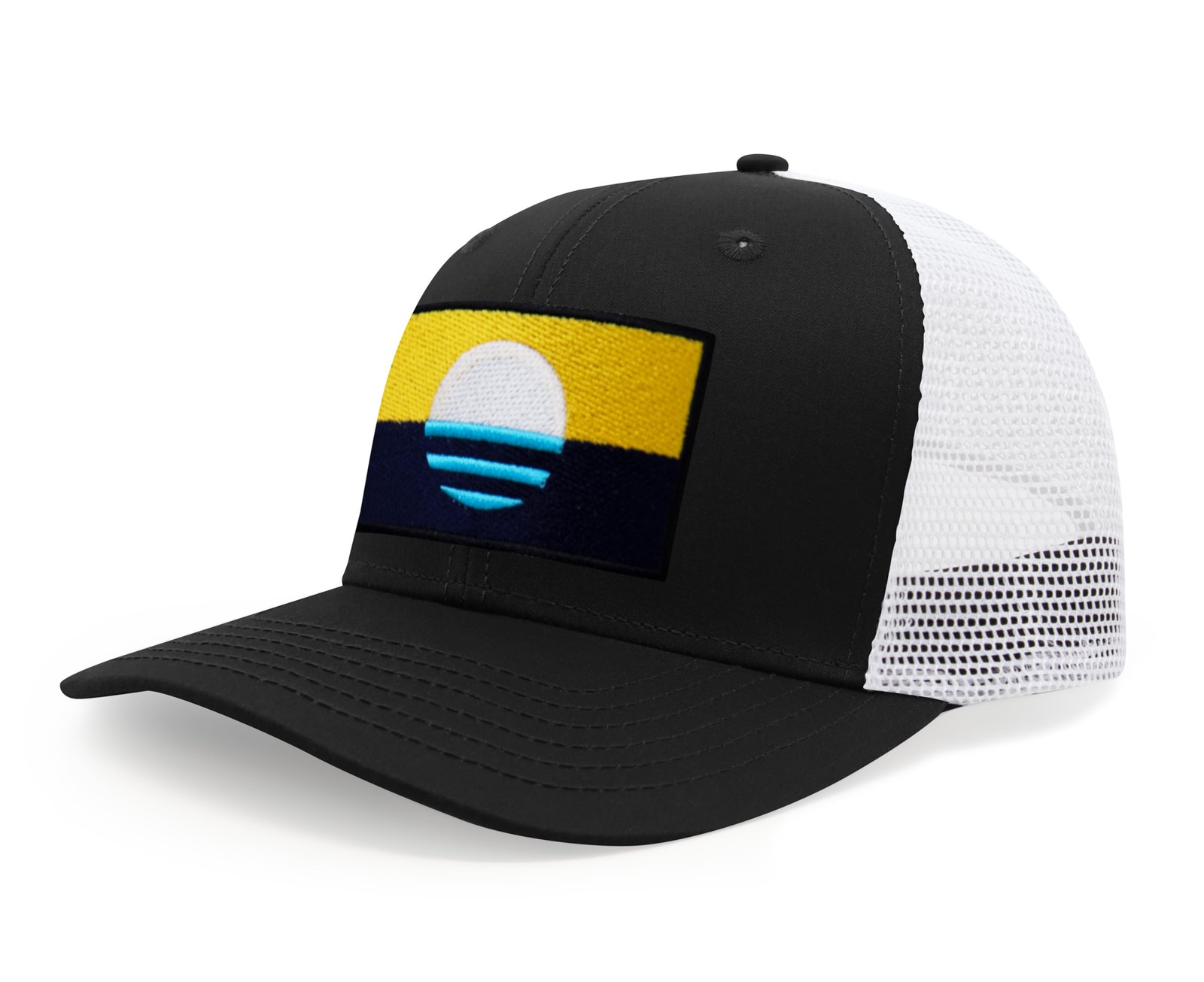 Milwaukee People’s Flag Hat for Men Women – Snapback Trucker Cap(Black White)