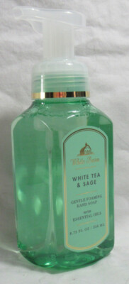 White Barn WHITE TEA & SAGE Gentle Foaming Hand Soap w/ essen. oils