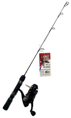 Eagle Claw ICE EAGLE 24'' Ultra Light  Ice Fishing Rod and Reel Combo IE24UL-1C