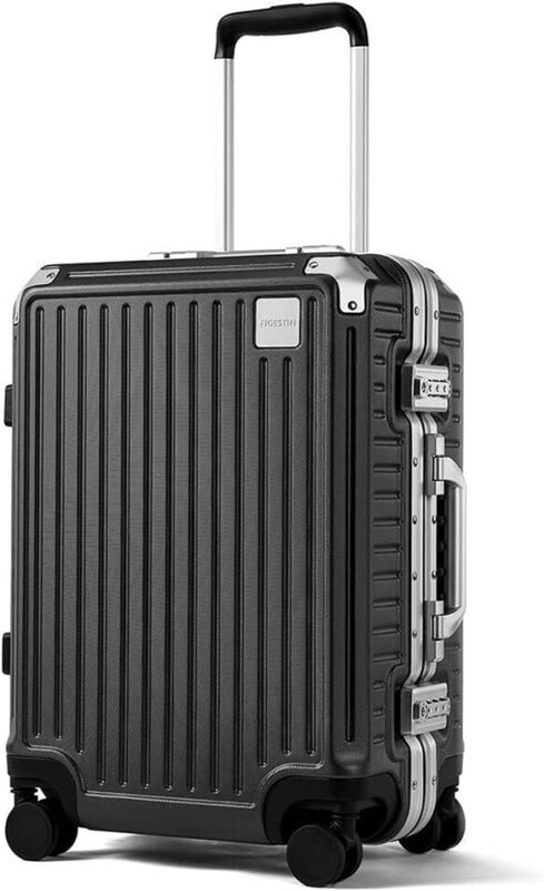 Carry on Luggage Airline Approved, Aluminum Frame Hard Shell Suitcases with W...