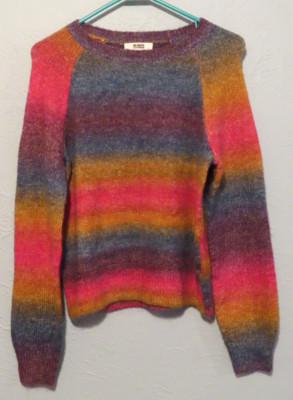 Steve Madden BB Dakota Sweater Women's Ombre Stripe Sweater Small
