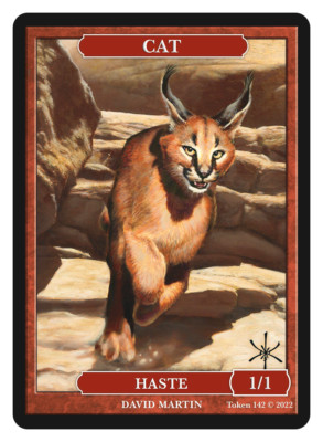 Cat 1/1 Haste Token Artist David Martin MTG Magic Token Firecat Blitz